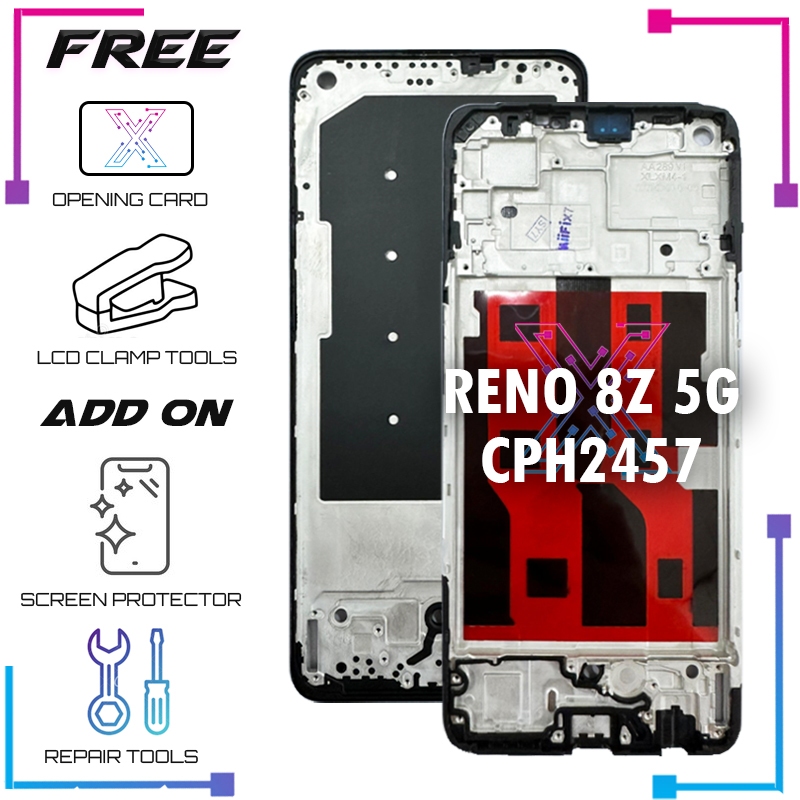 สําหรับ RENO 8Z 5G CPH2457 กรอบ Lcd กรอบกลาง Chasis ที่อยู่อาศัยด้านหน้า