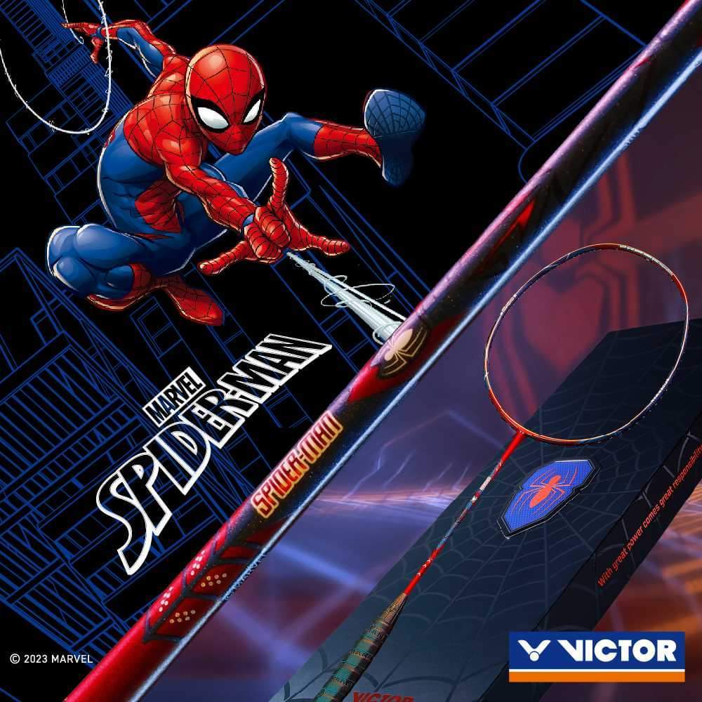 💥 [ใหม่] ✴️ - VICTOR X SPIDERMAN SET COLLECTION BADMINTON CKET
