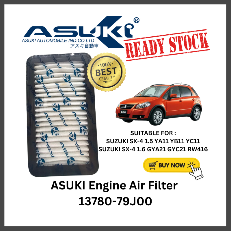 ASUKI กรองอากาศเครื่องยนต์ Suzuki SX-4 1.5 YA11 YB11 YC11 1.6 GYA21 GYC21 RW416 อะไหล่ FA-9980