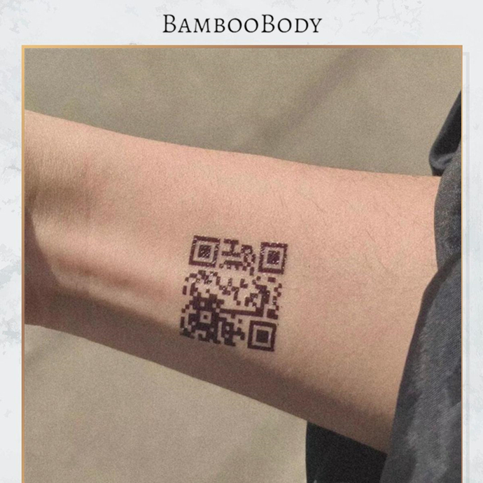 ️ ️ 1 ชิ้น QR Code Tattoo 3 วัน สติ๊กเกอร์ 可爱纹身贴 Tatu QR