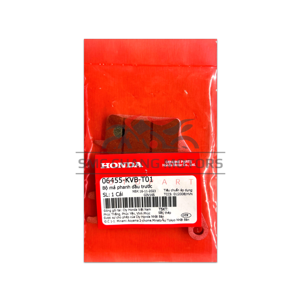 Honda VARIO160 SPACY Pad Set เบรคหน้า ( 06455-KVB-T01 )