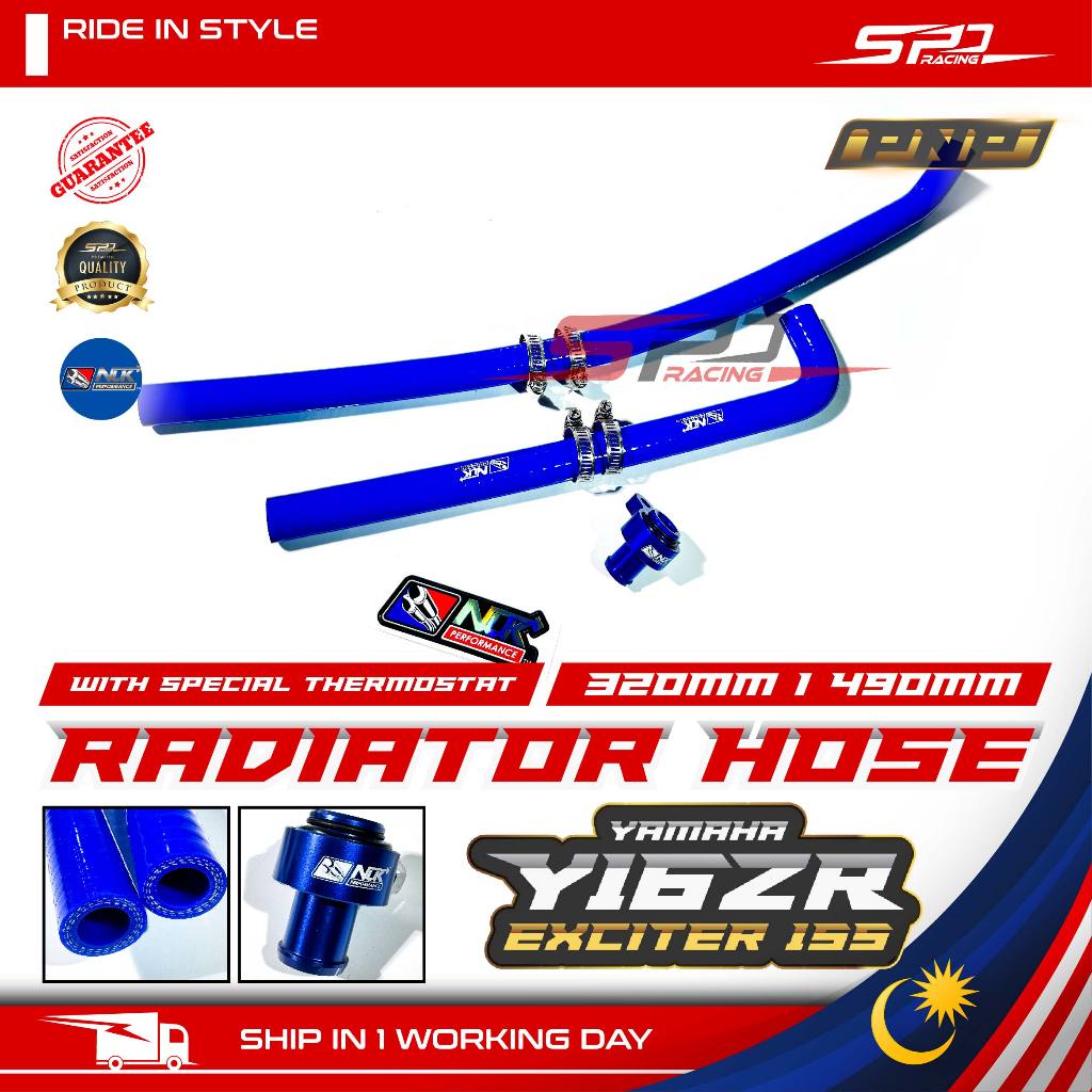Y16 ชุดท่อหม้อน้ําพร้อมเทอร์โมสตัทพิเศษ ( 320MM I 490MM ) I Racing Type NLK RACING สําหรับ Y16ZR
