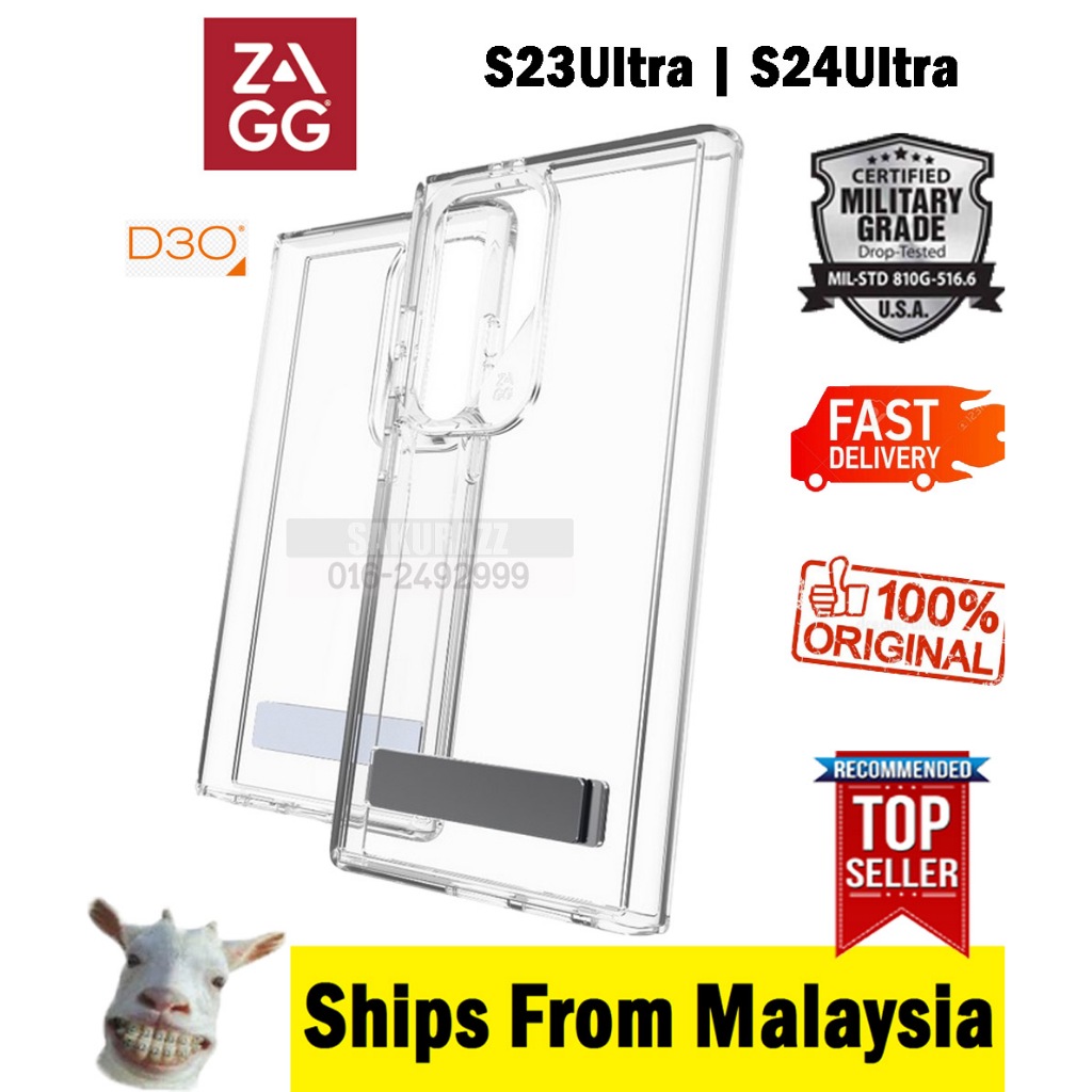 Gear4 ZAGG Crystal Palace Clear Series [เทคโนโลยี D30] Samsung Galaxy S24 Ultra / S23 Ultra Case Cov