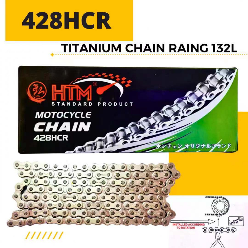 428 โซ่ HTM ORING CHAIN SPROCKET 428M 428HCR 428HDG 428XDG RK RKM SSS DID AJI PROTAPER JOMTHAI