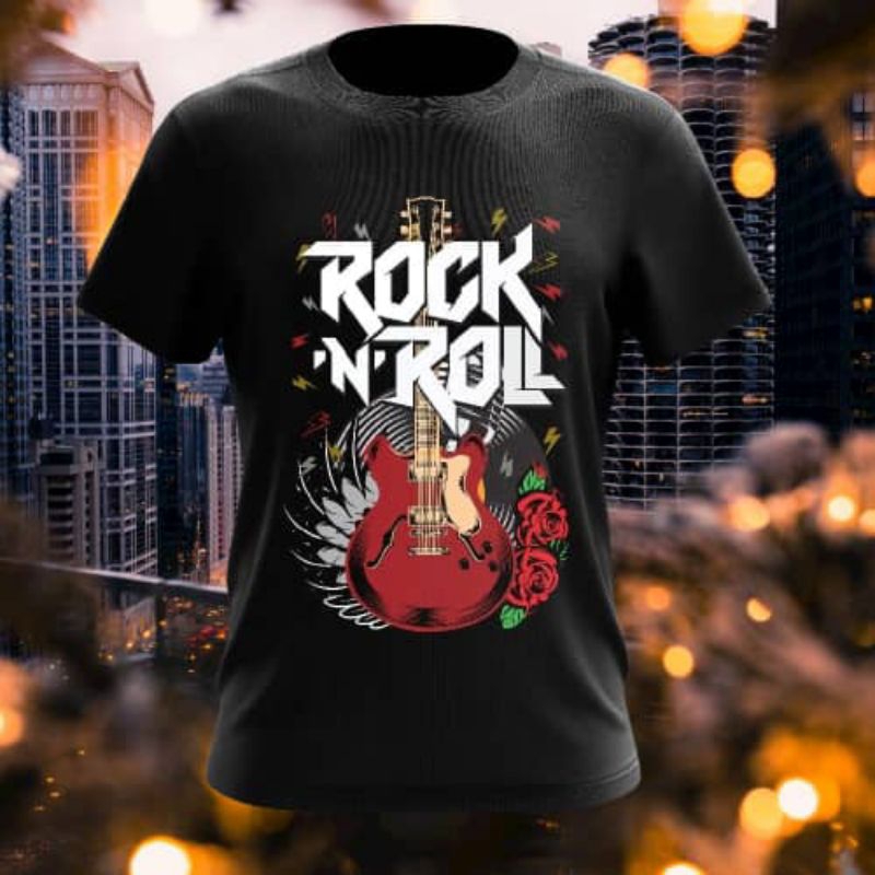 เสื้อยืด VIRAL ROCK N ROLL GITER PREMIUM QUALITY 100% COTTON