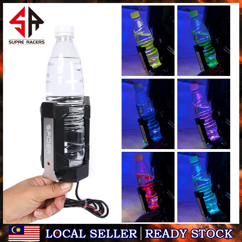 ใช้สากล I ที่วางขวดรถจักรยานยนต์ I พรีเมี่ยมปรับได้ I OT-BTHD02 M:UNI LED