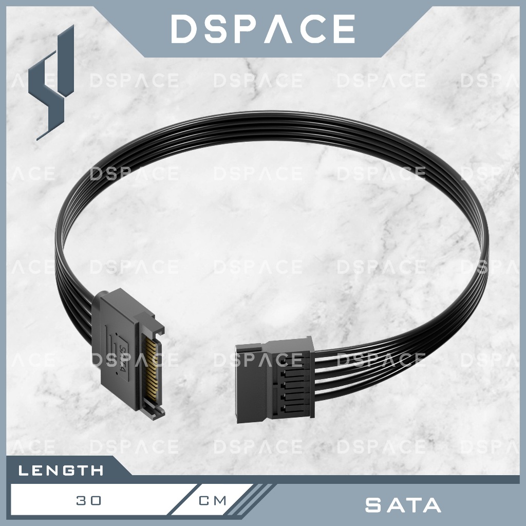 สายต่อไฟ SATA Dspace 18AWG สําหรับ Harddisk HDD SSD และอื่นๆ