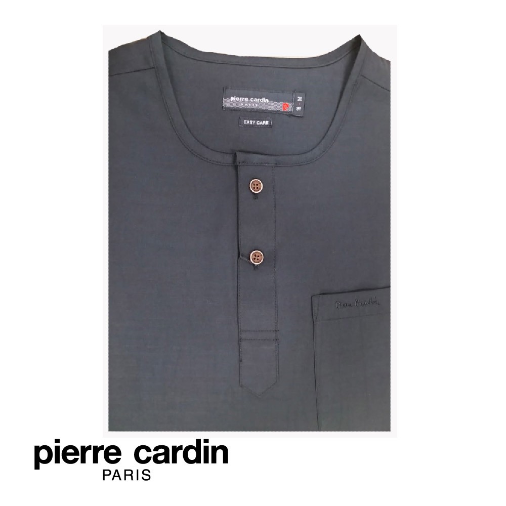Pierre CARDIN เสื้อยืด แขนสั้น สําหรับผู้ชาย (กึ่งควบคุม) - สีดํา (W4105B-11443)