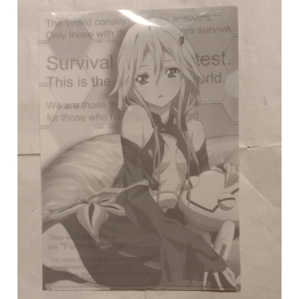 Guilty Crown Inori Yuzuriha Taito A4 ขนาดแฟ้มโฟลเดอร์อะนิเมะ