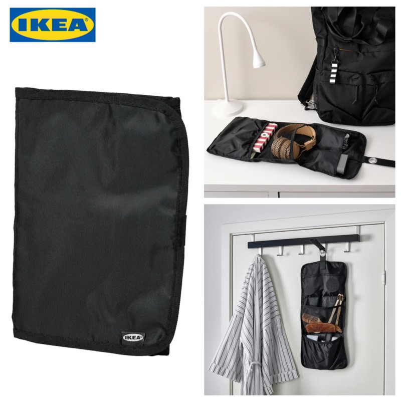 Ikea FODERSKOPA กระเป๋าจัดระเบียบสายเคเบิล สีดํา
