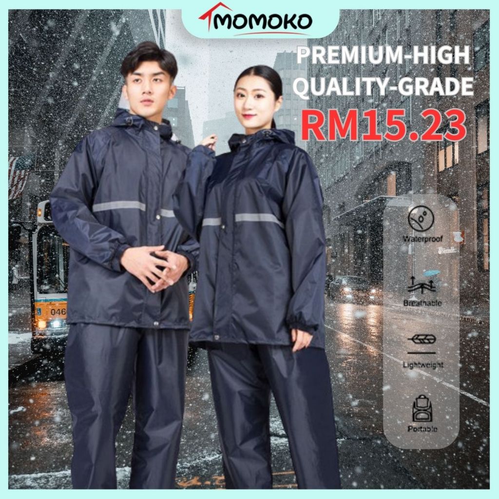 เสื้อกันฝนรถจักรยานยนต์จักรยานกันน้ําเสื้อกันฝนกลางแจ้ง Baju Hujan มอเตอร์เสื้อกันฝน Baju Hujan Lela