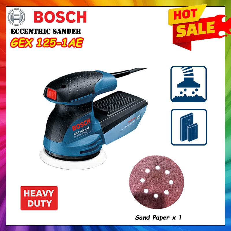 Bosch GEX 125-1 AE GEX125-1AE 5" Sander Eccentric Sander Orbit Sander การควบคุมความเร็ว