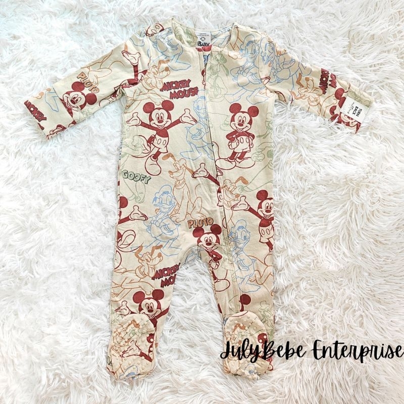 Co Cotton off Kapas on baby sleepsuit two way zipper double zip
