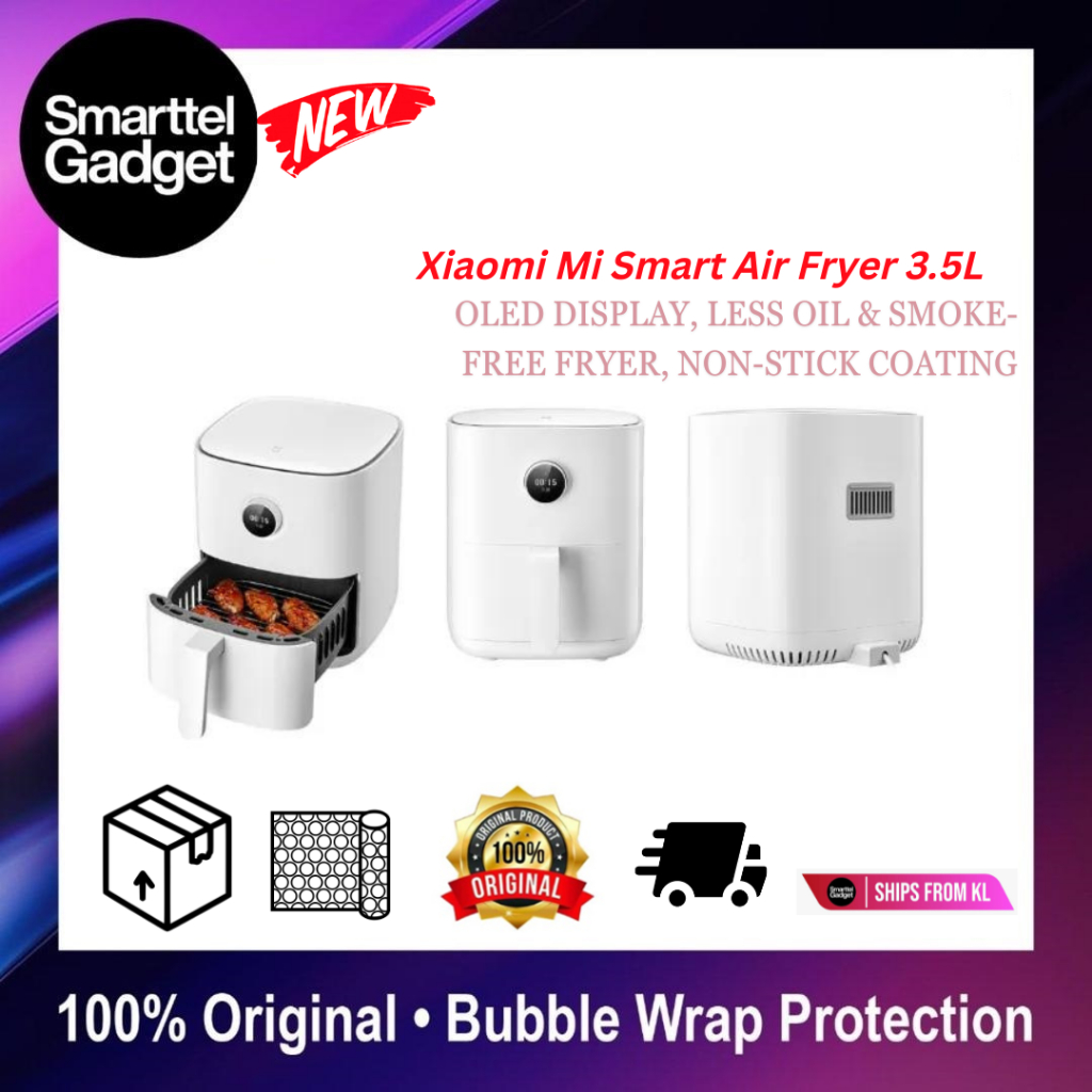 Xiaomi Mi Smart Air Fryer 3.5 ลิตร (จอแสดงผล OLED, หม้อทอดไร้น้ํามันและควันน้อย, เคลือบสารกันติด)