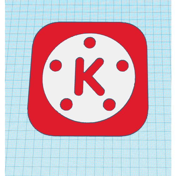 โลโก้ KineMaster 3D หรือแม่เหล็กติดตู้เย็น