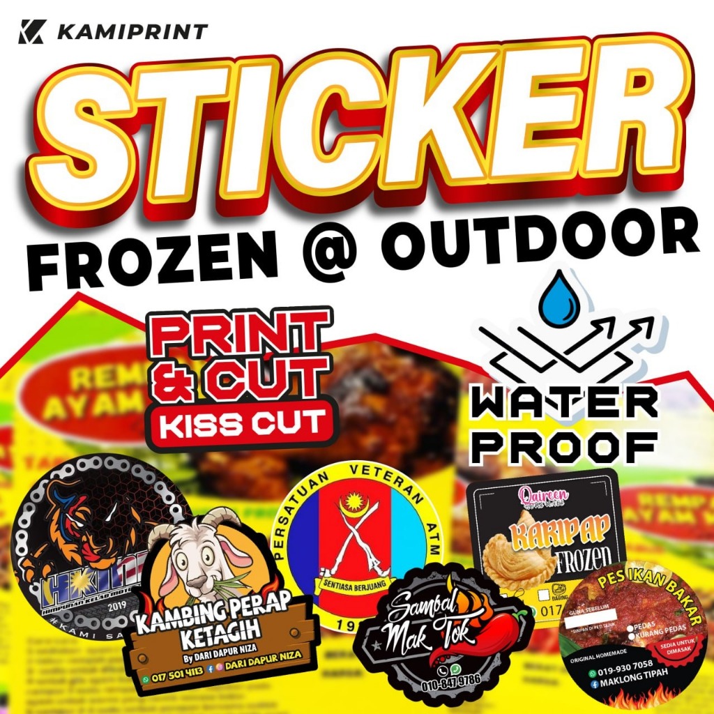 FROZEN PRODUCT STICKERS [3CM - 6CM / 100PC]
