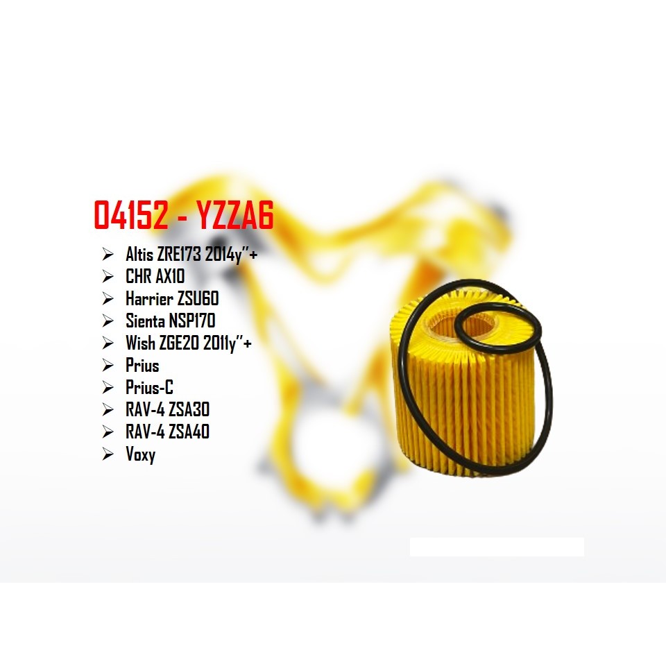 Toyota Altis ZRE173 Wish ZGE20 CHR Harrier ZSU60 Sienta NSP170 Voxy Prius RAV4 ZSA30 ZSA40 กรองน้ําม