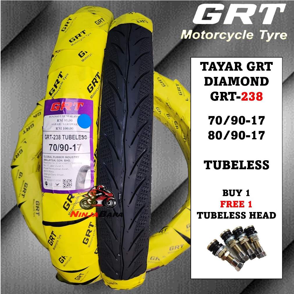 *GRT* TAYAR MOTOR 70/90-17 & 80/90-17 TUBELESS TIRE MAXXIS DIAMOND / SOBEK DIAMOND