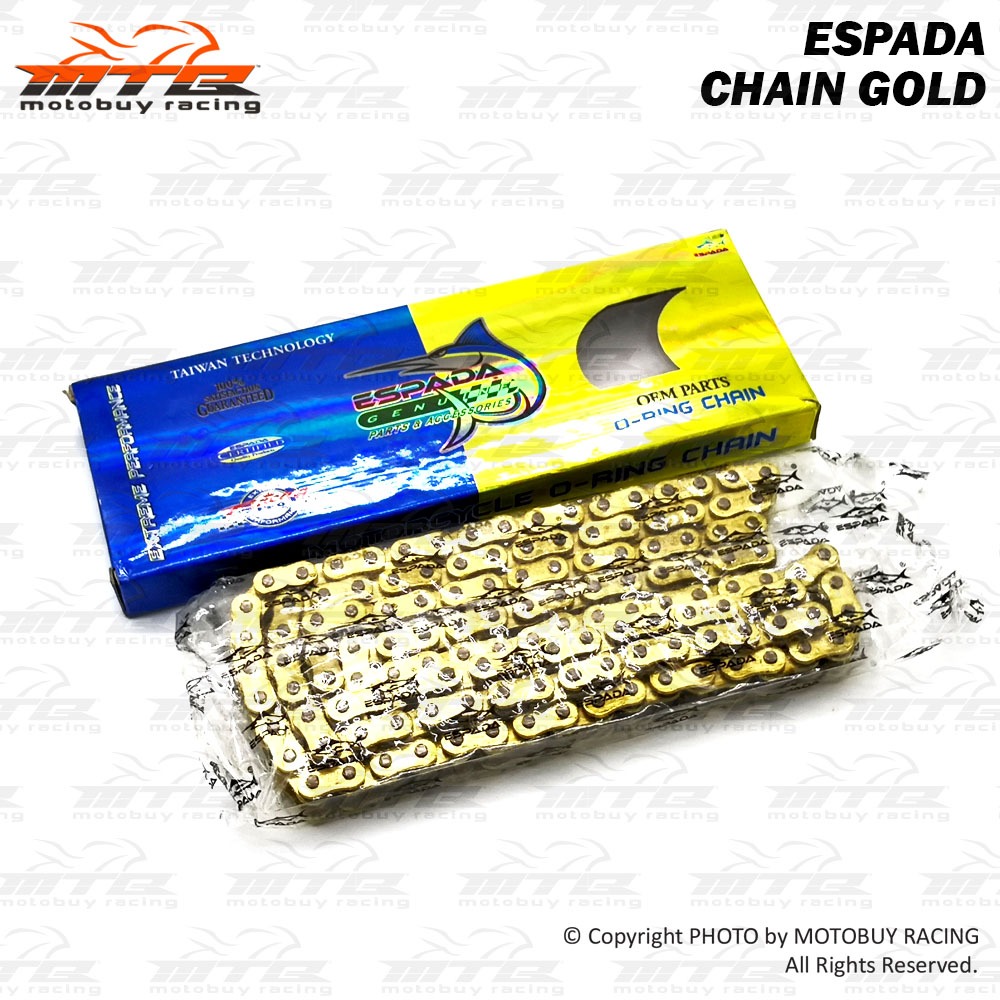 ESPADA CHAIN GOLD 428H 120L 415H 132L 428 120L 428 110L HONDA EX5 & EX5 DREAM 100 YAMAHA LC135 FZ150