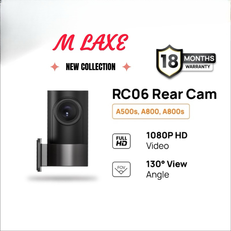 70mai กล้องหลัง RC06 1080P กล้องด้านหลังสําหรับ 70mai A500S A800 A800S