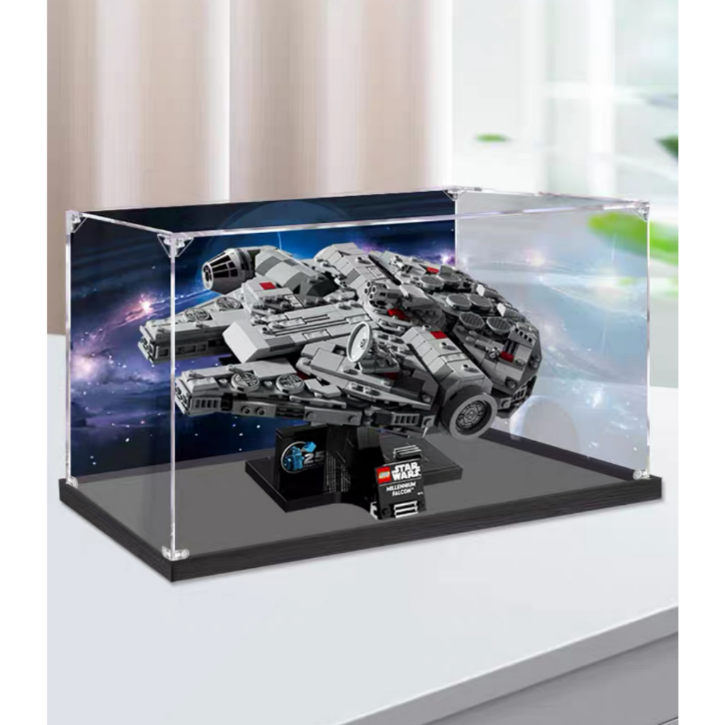 กล่องเคสแสดงผลอะคริลิค 75375 Star Wars Millennium Falcon (เฉพาะกล่องเคสแสดงผลรุ่นไม่มีบล็อก)
