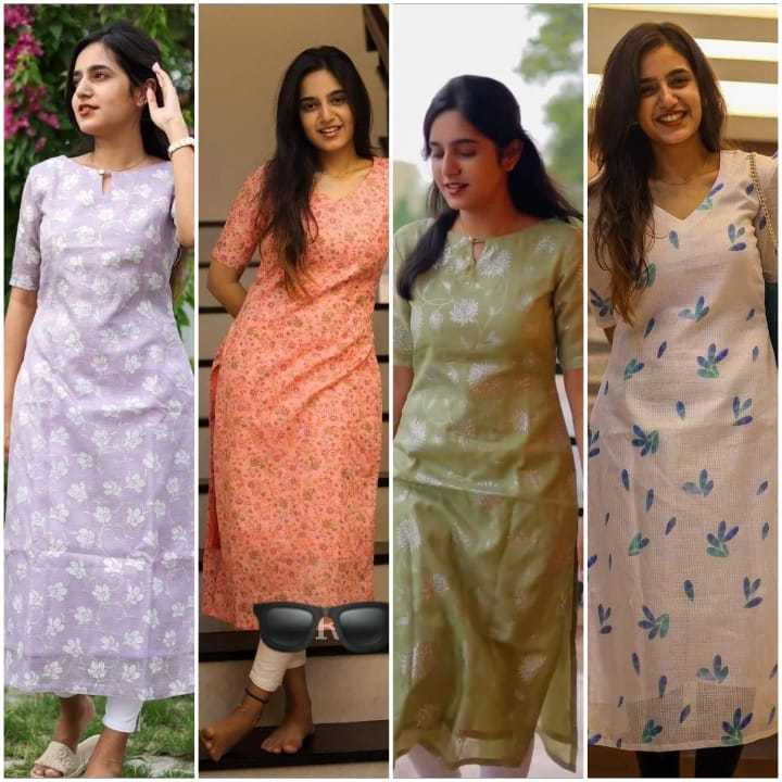 (S ถึง 3XL) ผู้หญิงสวยปกติสวมใส่พิมพ์ Kurti /Top /ชุดลําลอง Kurti