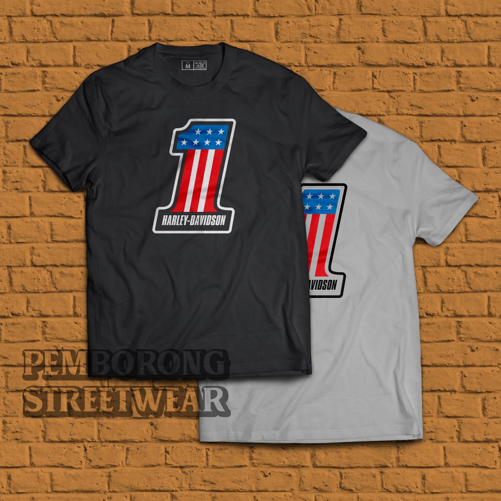 190gsm เสื้อยืดแบรนด์ HARLEY DAVIDSONN