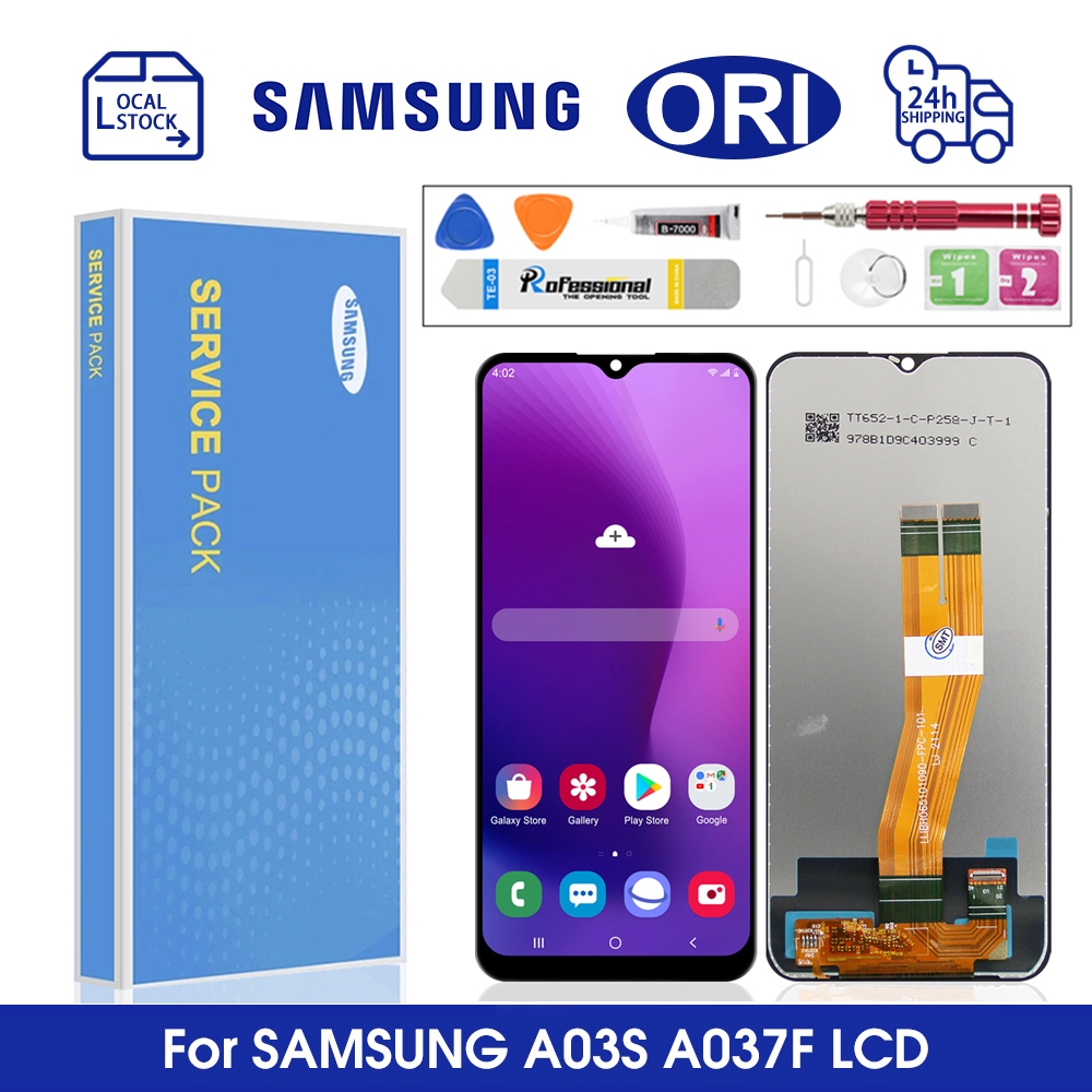 LCD สําหรับ Samsung Galaxy A03S A037 / A03 A035 A035F จอแสดงผล LCD Touch Screen Digitizer Skirn เปลี