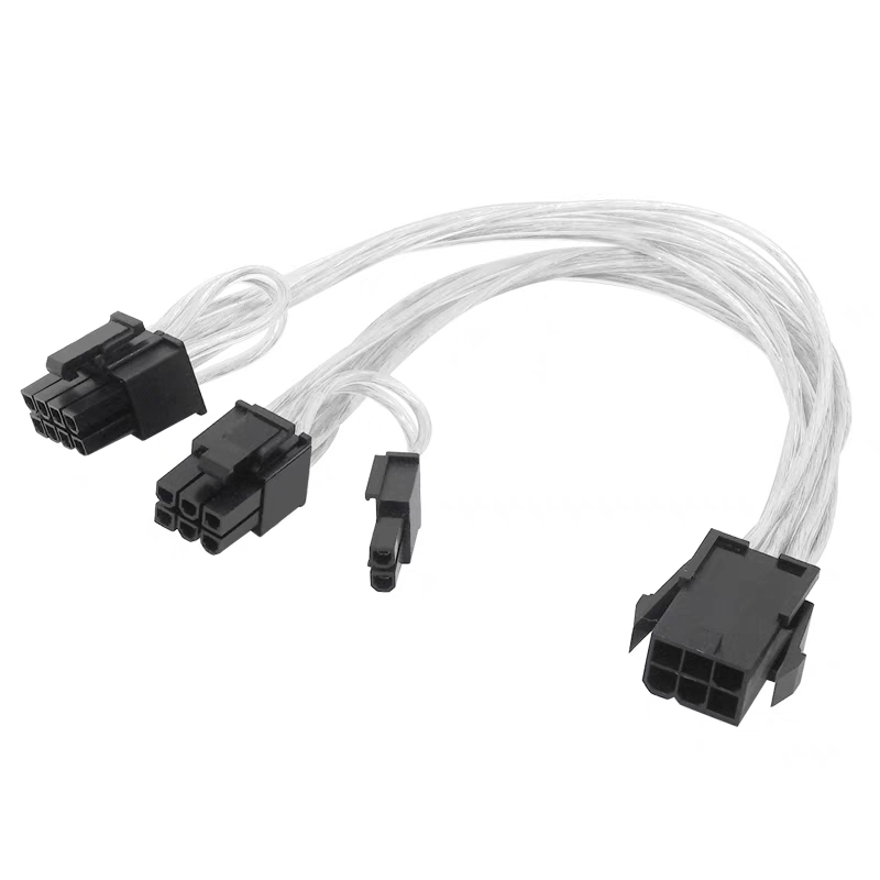 6 pin to Dual 8 pin (6+2) สาย pcie สําหรับกราฟิกการ์ด GPU splitter PCIE 6pin to dual 8pin