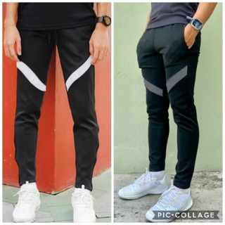 Tracksuit Slim Fit Polyester Long Pants Men Seluar Panjang Lelaki 长裤男
