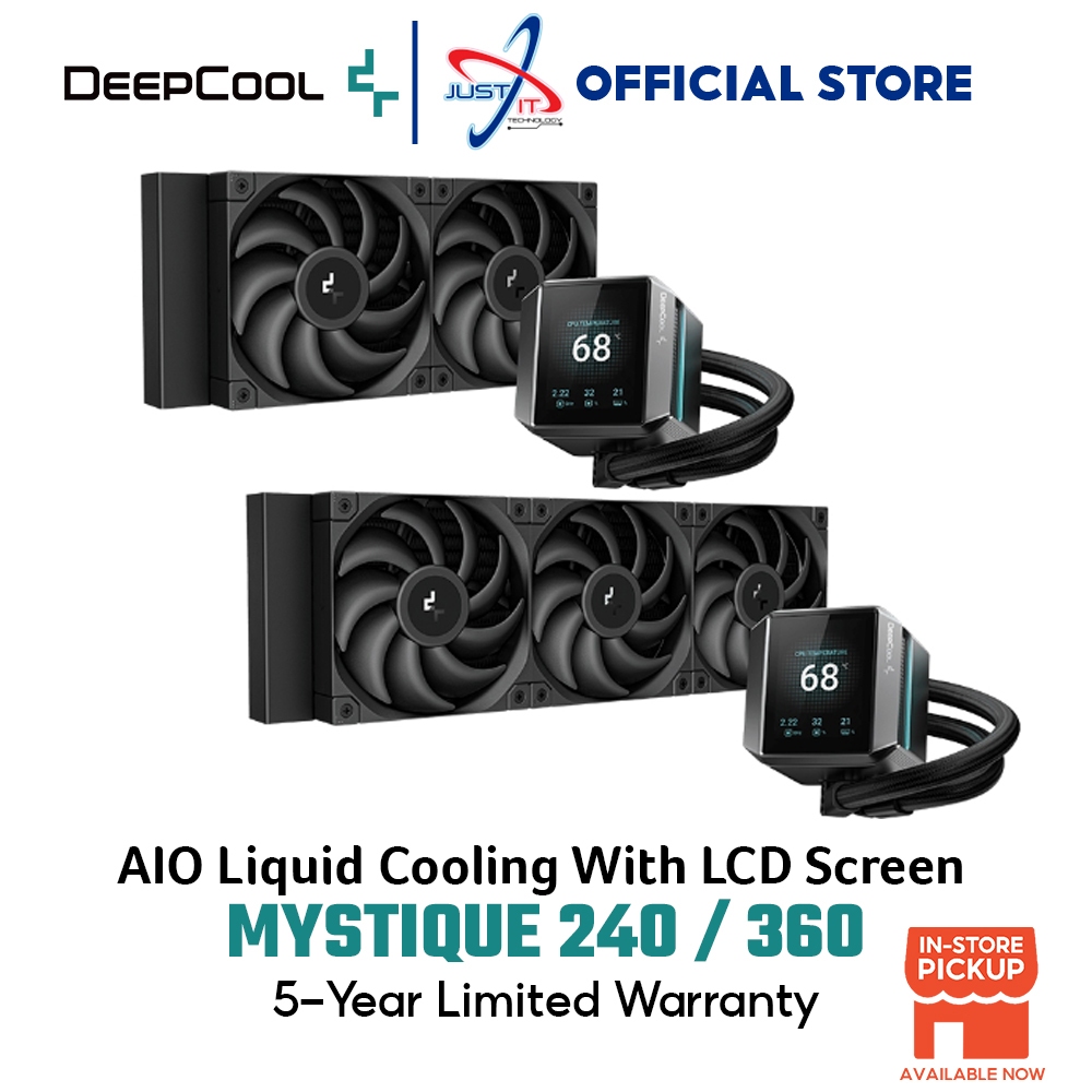 Deepcool MYSTIQUE 240 / 360 AIO LIQUID COOLING พร้อมจอ TFT LCD ขนาด 2.8" AIO CPU LIQIUD COOLER