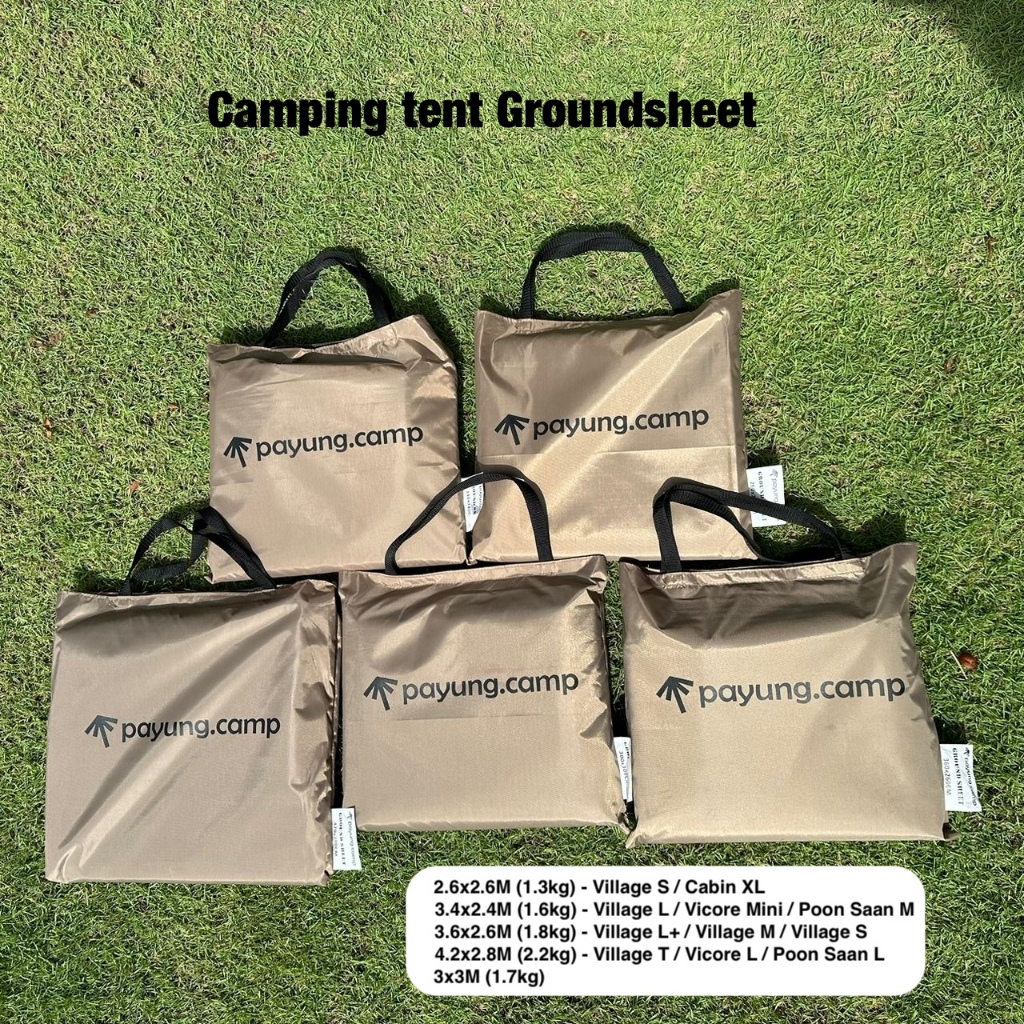 PAYUNG.CAMP Camping Ground Sheet 180 กรัมต่อ sqm เต็นท์ Groundsheet กันน้ํา Rot Proof Mildew ผ้าพื้น