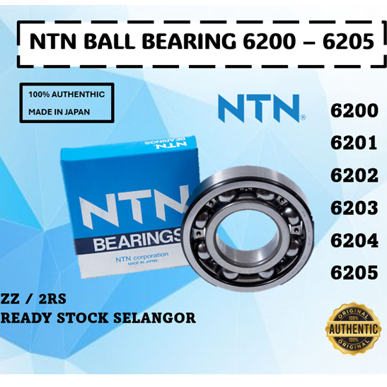 NTN 6200, 6201, 6202, 6203, 6204, 6205 Open, 2RS, ZZ NTN Ball Bearing Motor Bearing