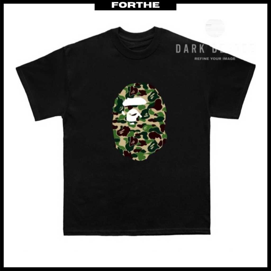 เสื้อยืด Bape Japan ( CAMO GREEN ) By Bathing Ape 100% Premium Cotton ( UNISEX ) By Bathing Ape เสื้