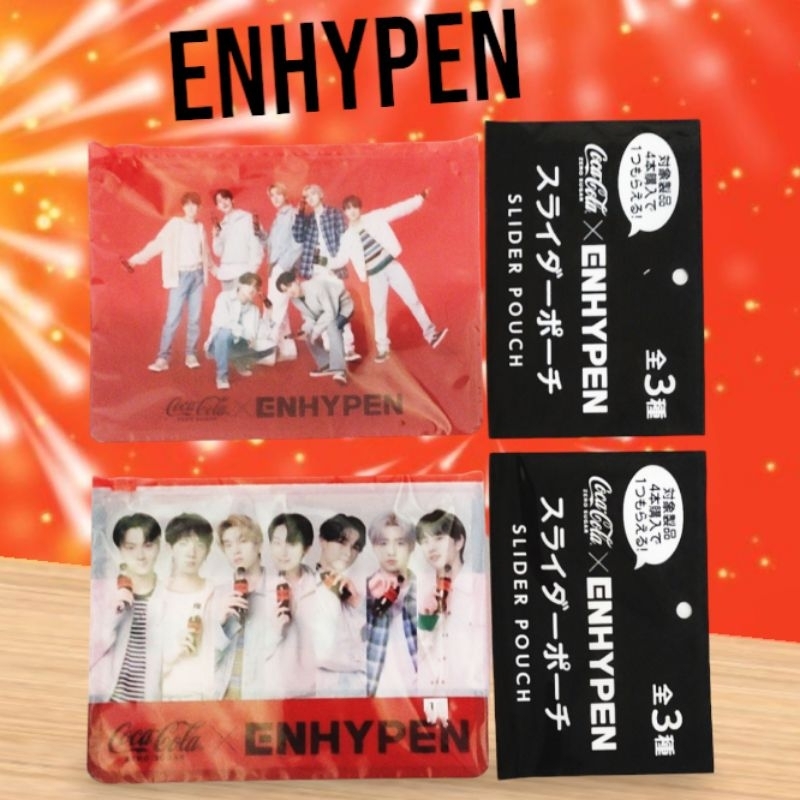 COCA COLA ZERO SUGAR X ENHYPEN : SLIDER POUCH JULY 23 JULL!! ️-( % official & authentic Japan editio