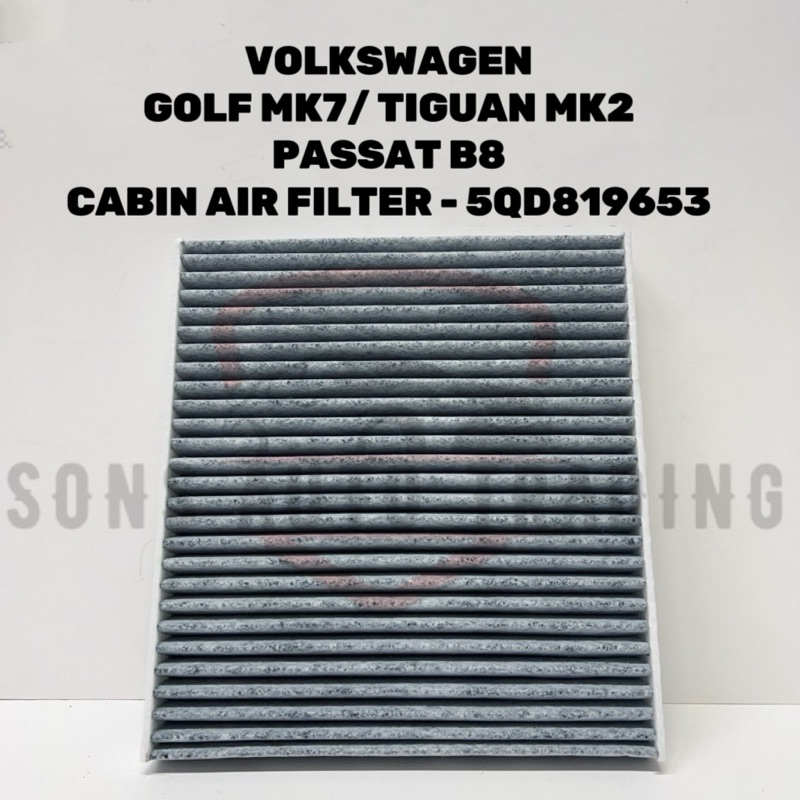VOLKSWAGEN GOLF 7-MK7 / VOLKSWAGEN TIGUAN MK2 /AUDI A3 AIRCOND CABIN FILTER - 5QD819653