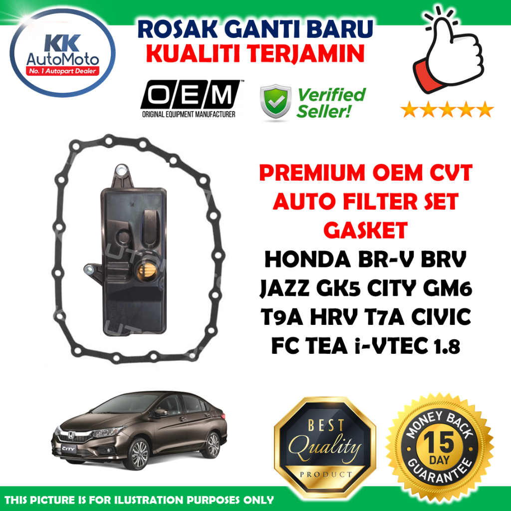 Honda BR-V BRV Jazz GK5 City GM6 T9A HRV T7A Civic FC TEA i-VTEC 1.8 Premium OEM HCF2 Full CVT Gear 