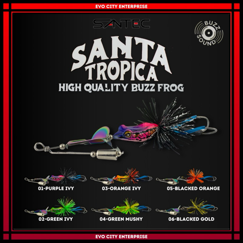 Santec Santa Tropica Buzz Frog (24G ) เหยื่อตกปลา Noisy Frog