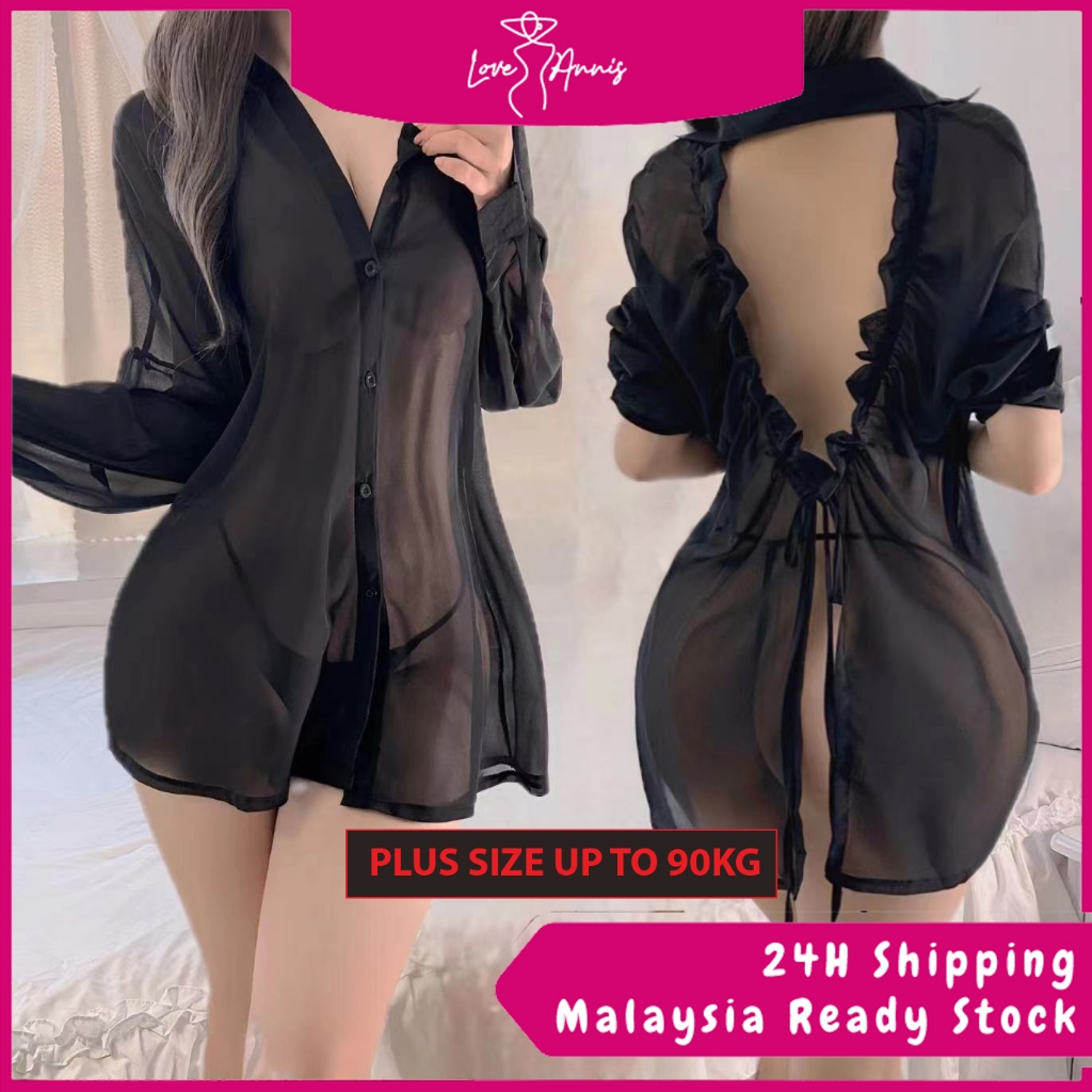 (Love.Annis) Plus Size Blouse Lingerie Women Sleep Wear Night Wear Baju Tidur Perempuan SD222