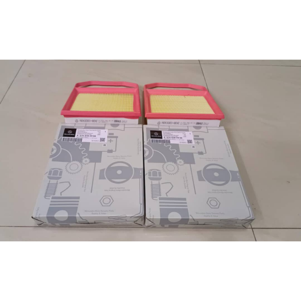 2760940504 (1 ชุด 2 ชิ้น) กรองอากาศ MERCEDES M276 W205 C43 AMG W218 CLS 400 W212 E400 W213 E43 W166 