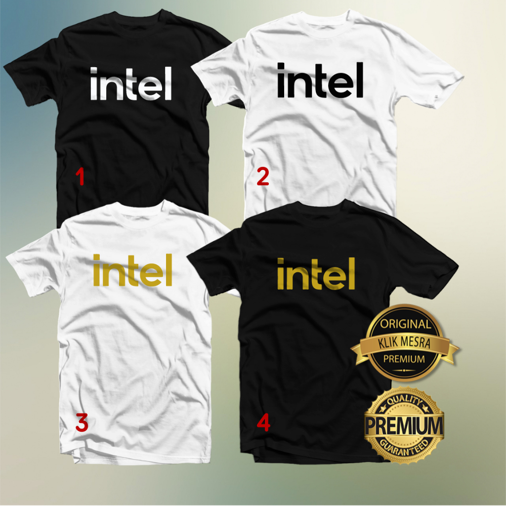 INTEL CPU Proessor เสื้อยืดผู้ชายผู้หญิงแขนสั้นแขนยาว