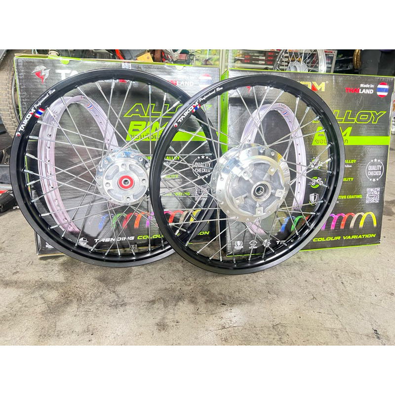 TAIKOM RIM ALLOY FULL SET Y15/Y16 COMPLATE SET HUB CHROME SIP BANLANCING RIM