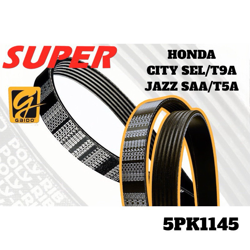 Gaido HONDA CITY SELT9AJAZZ SAA,T5A FAN BELT 5PK1145