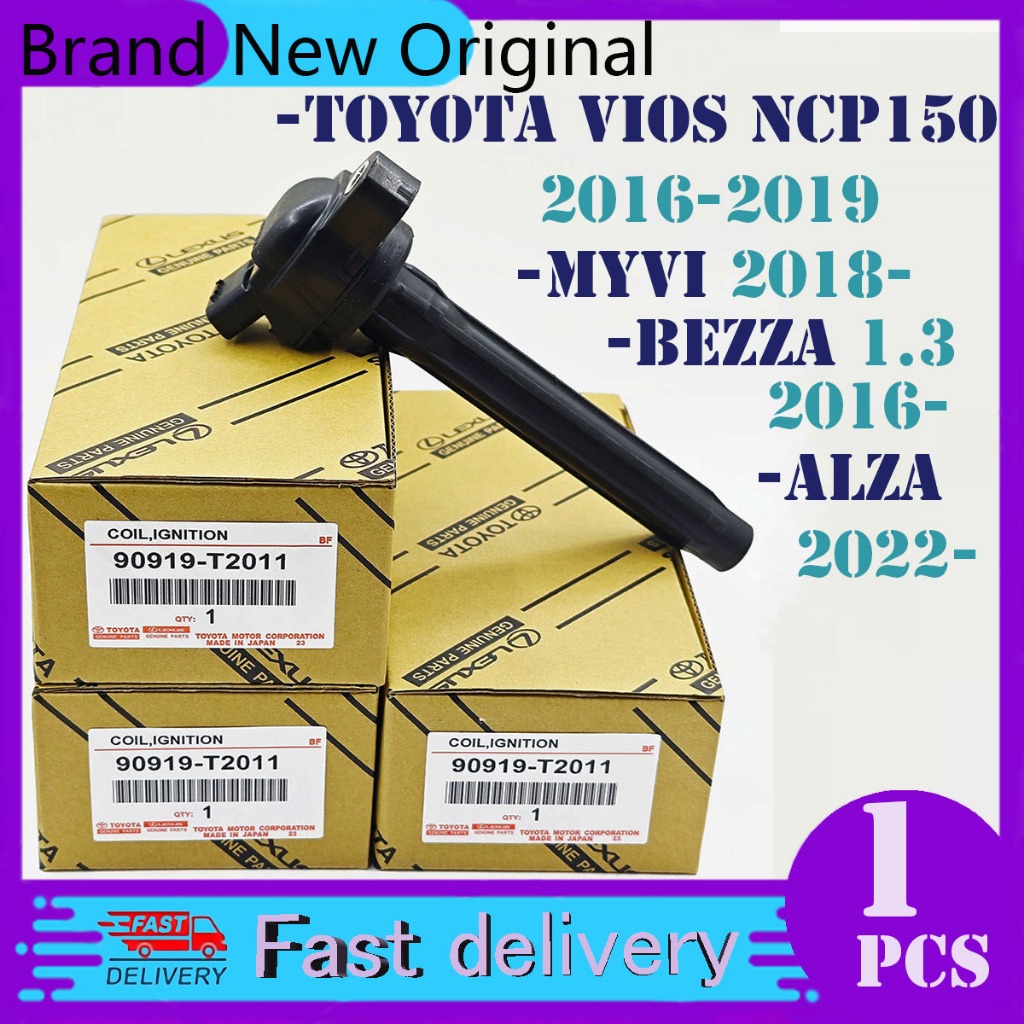 ใหม่ IGNITION COIL 90919-T2011 สําหรับ TOYOTA YARIS VIOS NCP150 NSP151 2016- PERODUA BEZZA MYVI 2018