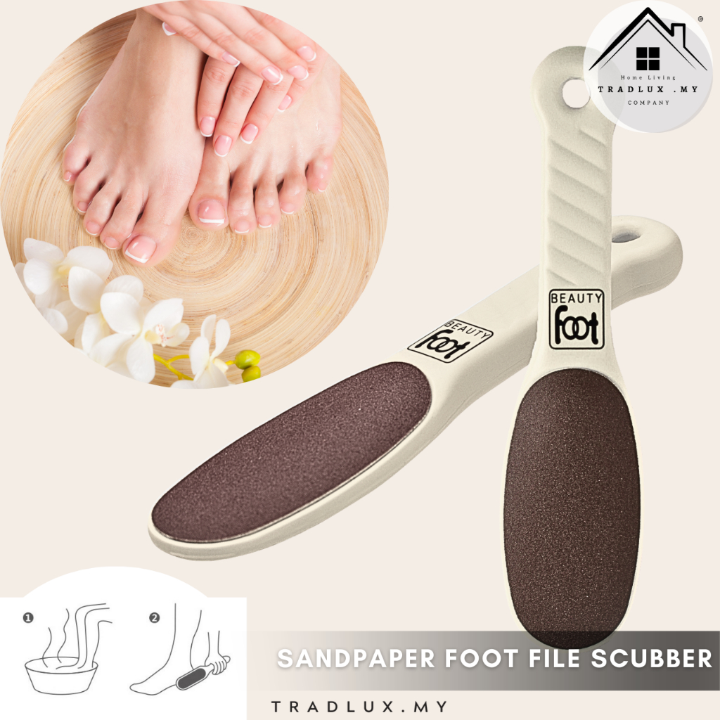 Tradlux Pedicure Foot Wash เพื่อลบ Dead Skin Footfile Clean Fileer Pengosok Tumit Kaki 双面磨工具