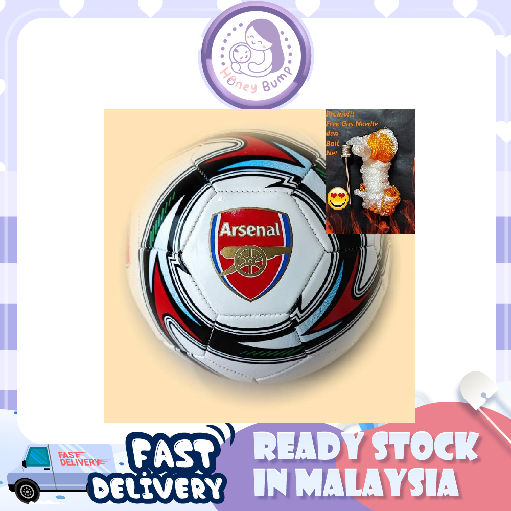 Honeybump bola sepak ฟุตบอลขนาด 4 pvc Chelsea Arsenal Club เกม Outdoor Safety ฟรีเข็มและฟรีตาข่ายบอล