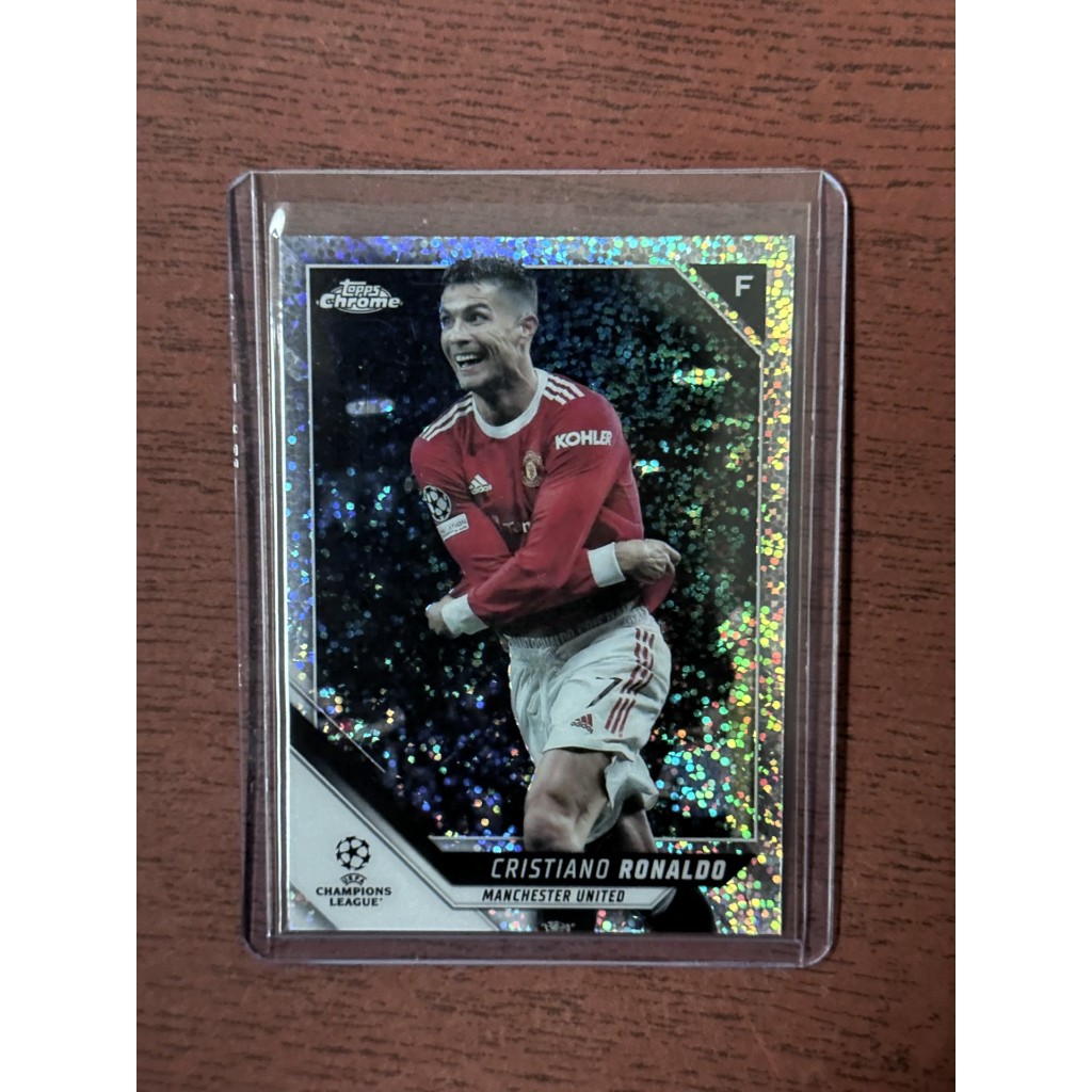 2021-22 TOPPS Chrome UEFA Champions League Cristiano Ronaldo Speckle 100 MANCHESTER UNITED