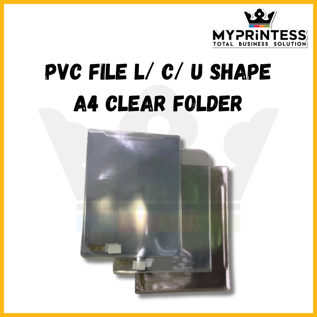 Uni Classic L/U/C Shape Transparent PVC File