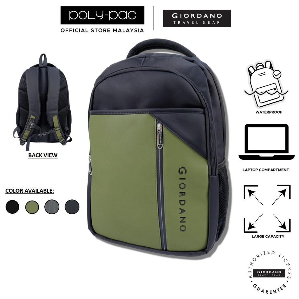 Giordano By Poly Pac 19" กระเป๋าเป้สะพายหลังแล็ปท็อปกันน้ําคุณภาพระดับพรีเมียมสไตล์ต่างๆ - GN2443 GN