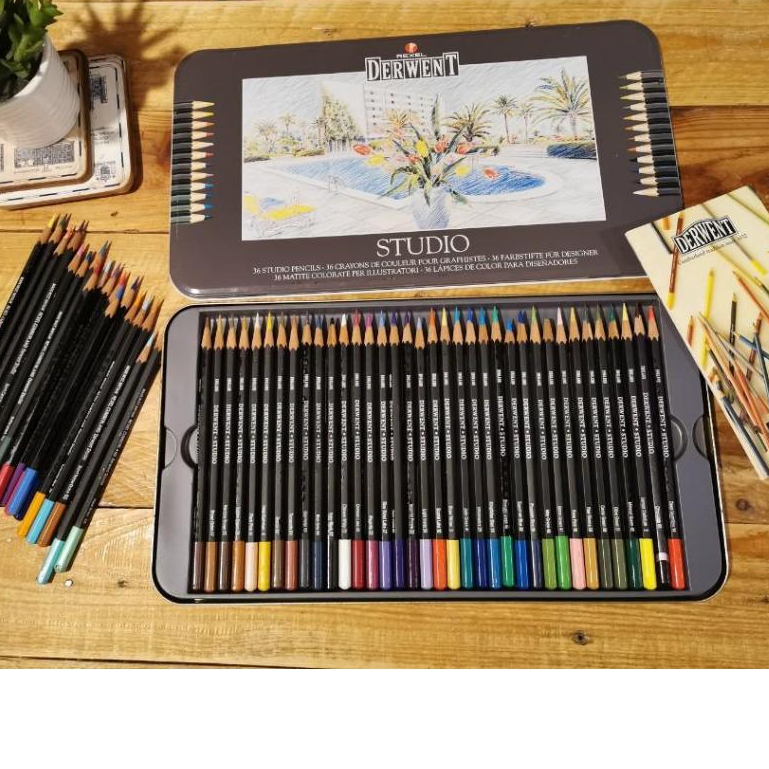 Derwent Studio Colour Pencil 36 Rexel Colour Pencil Designer Pencil for Detail